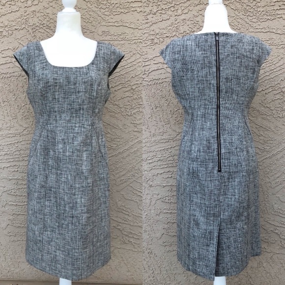 Ann Taylor Dresses & Skirts - ANN TAYLOR Tweed Work Dress w/ Exposed Zipper